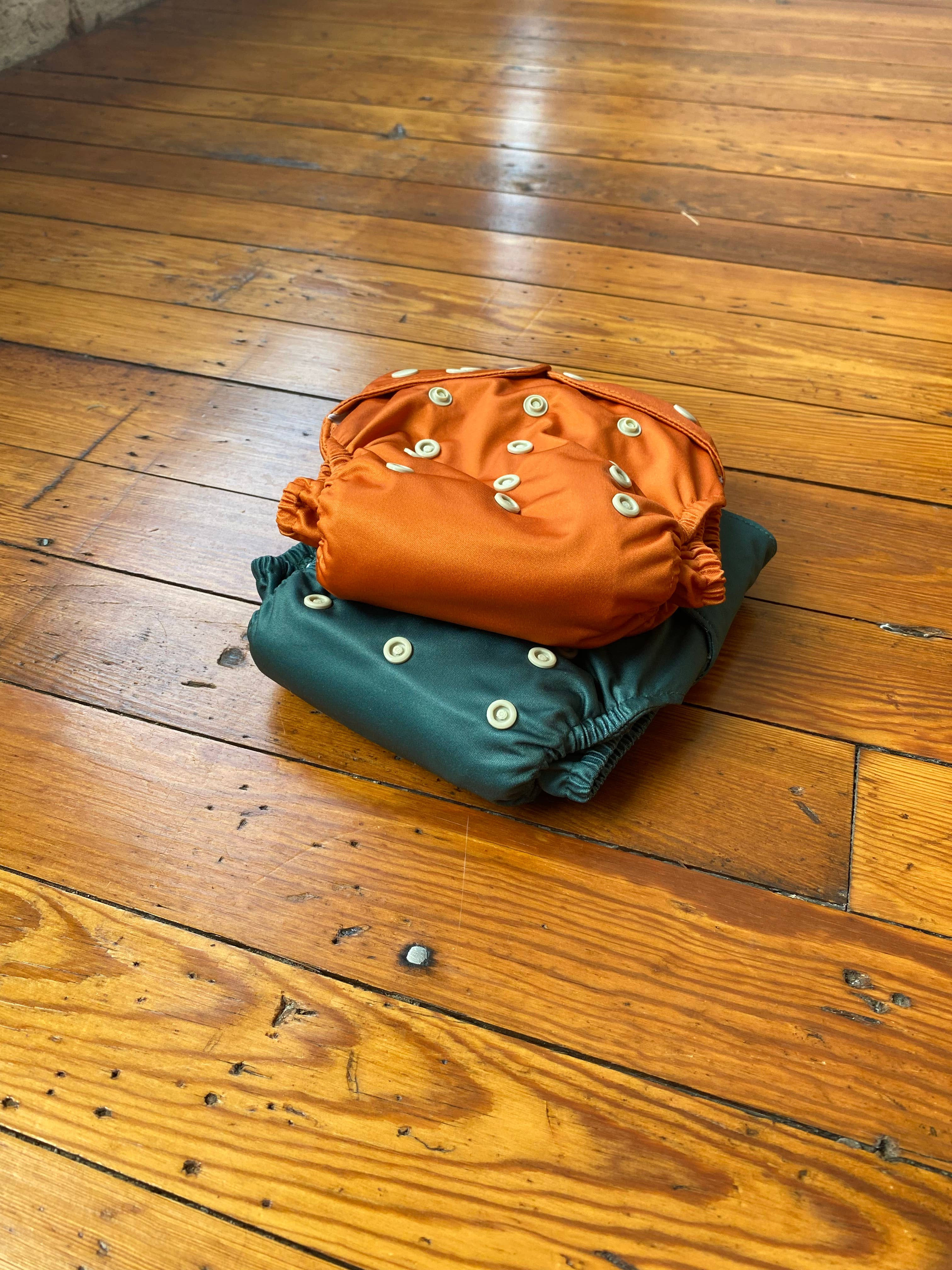 Tangerine- OS 3D Gusset Pocket Diaper™