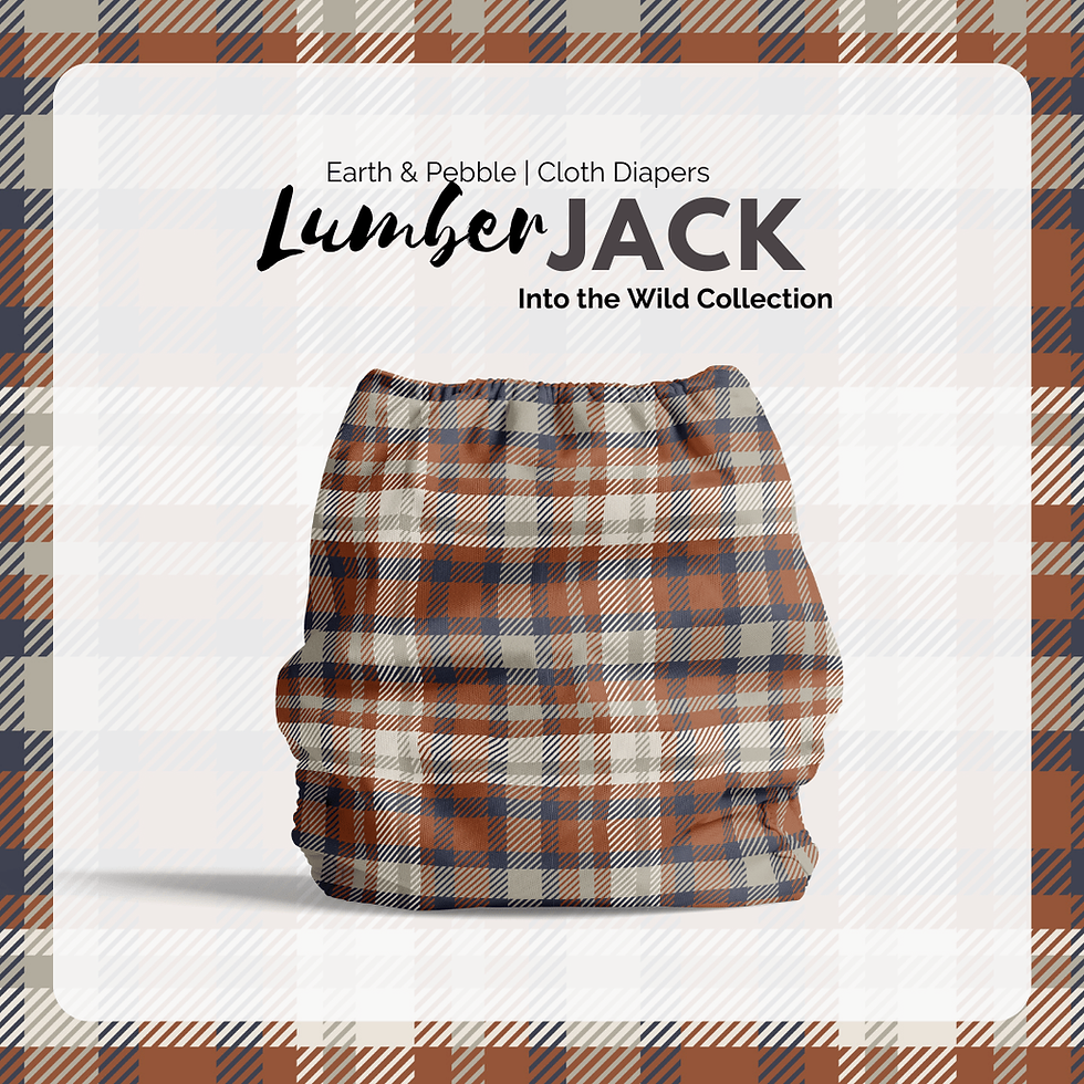 [ONE-SIZE] Pocket Cloth Diaper - Lumber Jack (7-35lbs)
