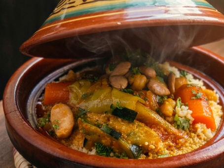 Seasonal Vegetable Couscous in Canterbury at Café Marrakech