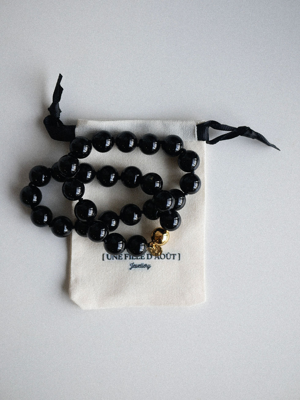 Miniature : BUBBLE || Collier - Pierre Onyx Noir