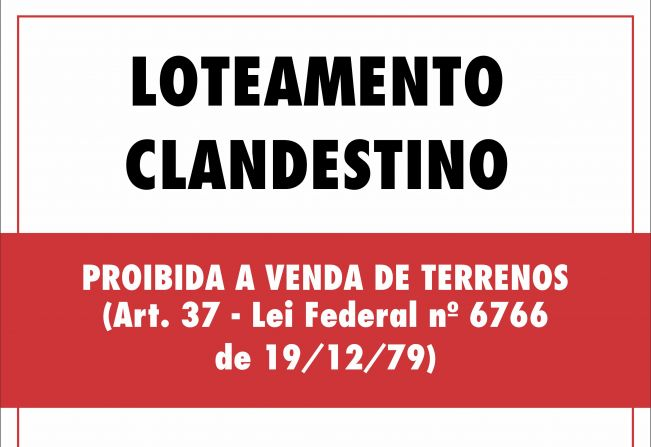 É proibido por lei a venda de terrenos irregulares. Na hora de fazer o seu investimento, procure ajuda especializada!