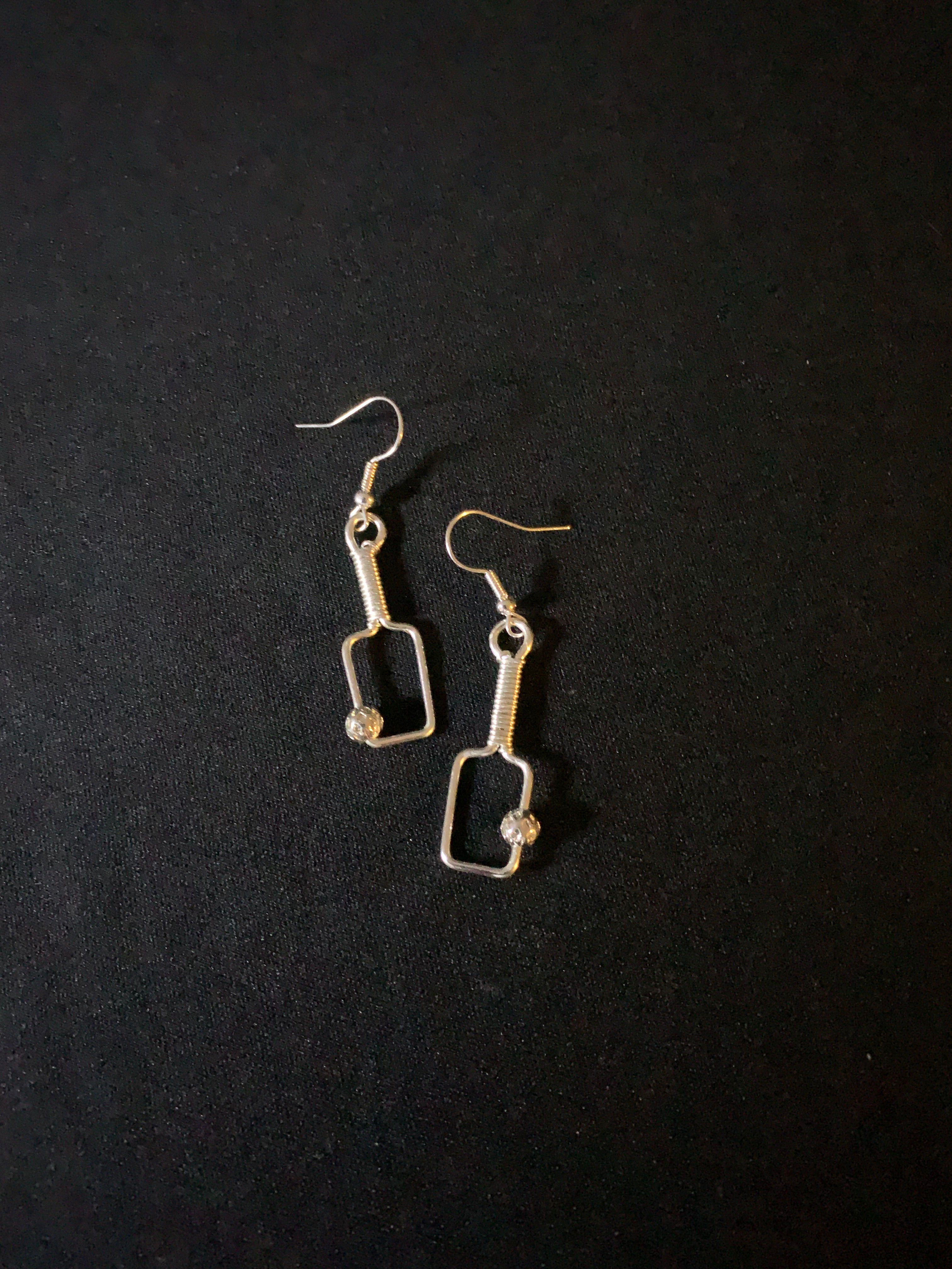 Pickleball Earrings with Hammered Silver Pickleballs  $40