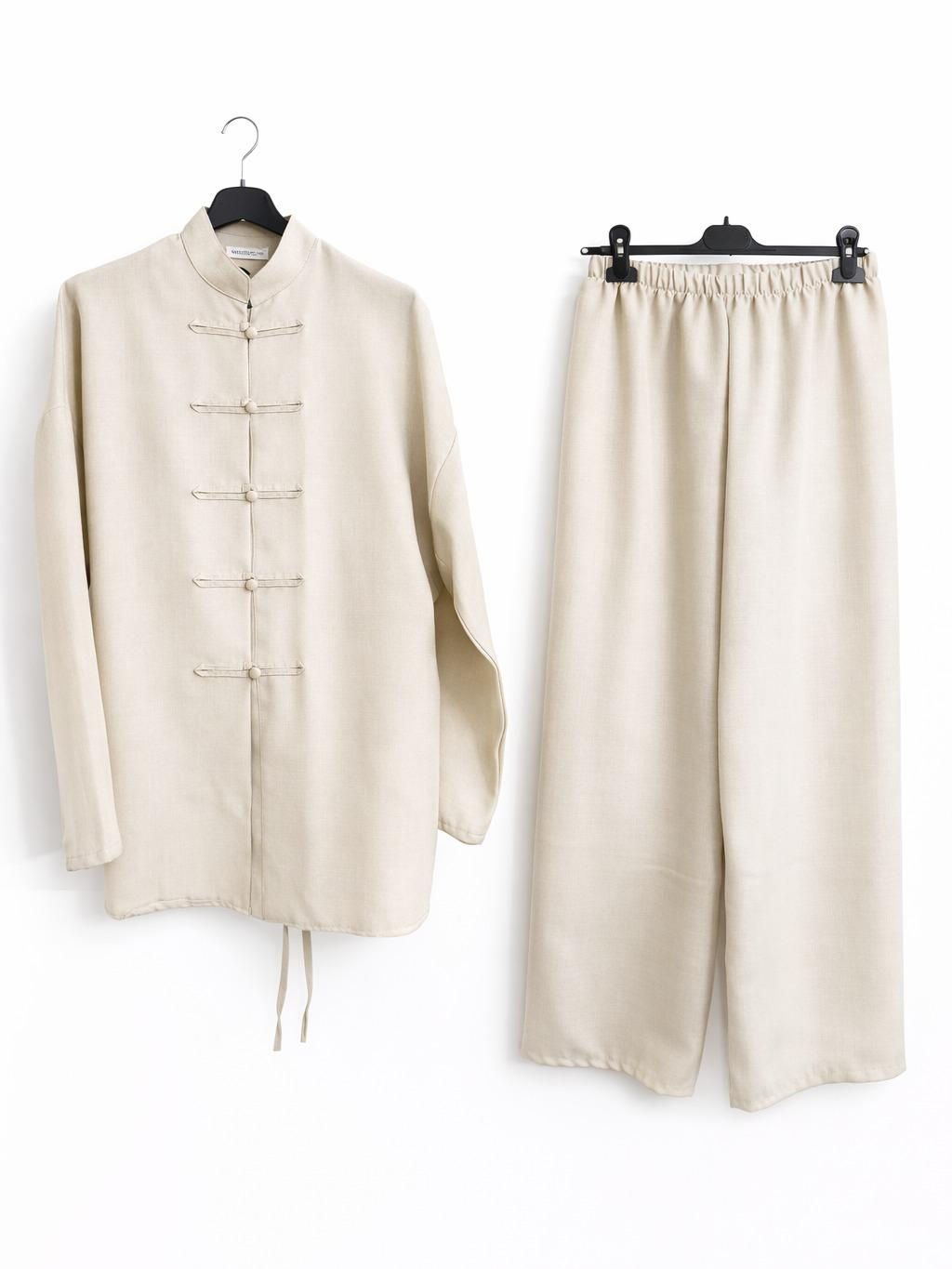 Ensemble Shakura Chemise et Pantalon style asiatique