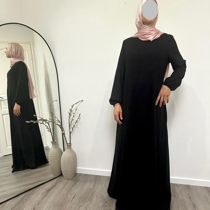 Miniature : Robe longue évasée resserré au poignet 100%lin