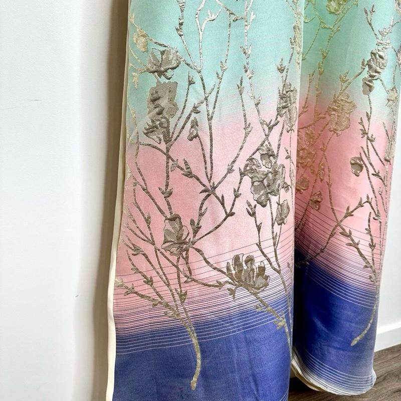 Miniature : Robe style caftan fleur doré texturé