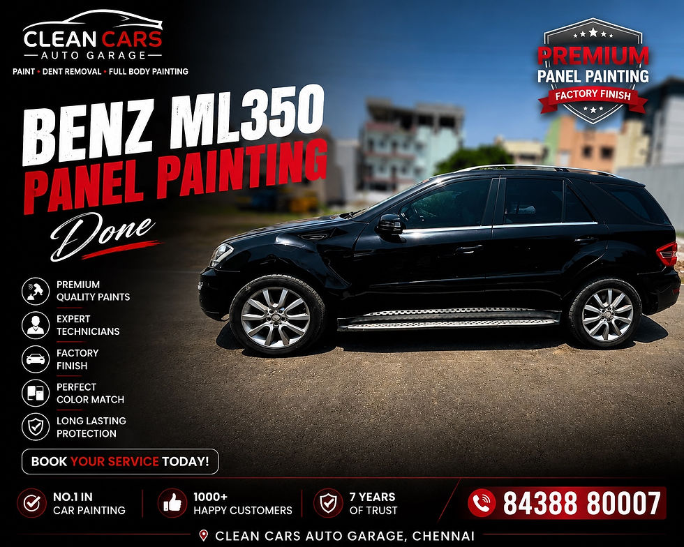 Mercedes-Benz ML350 Panel Painting & Dent Repair in Chennai