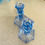 Thumbnail: Vintage Blue Glass Candlesticks x 2