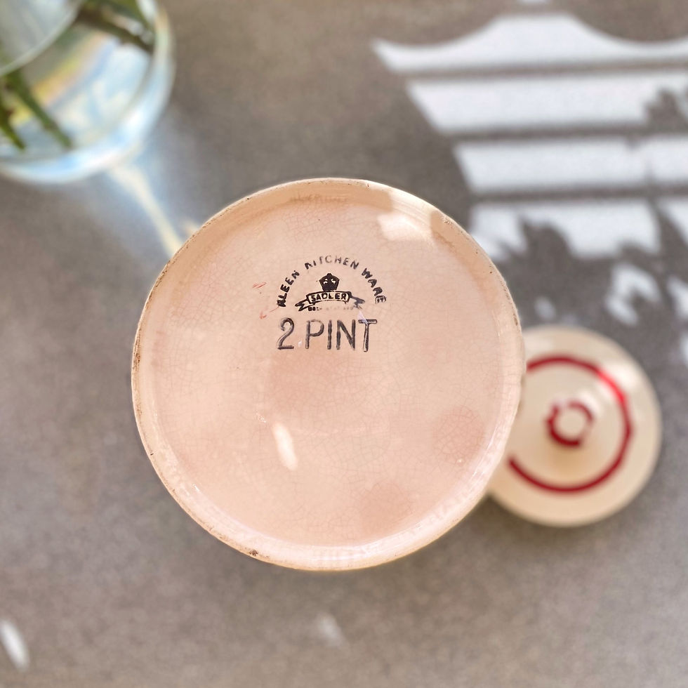 Thumbnail: Vintage Mid-Century Sadler Kleen Kitchen Ware 2 Pint Currants Jar