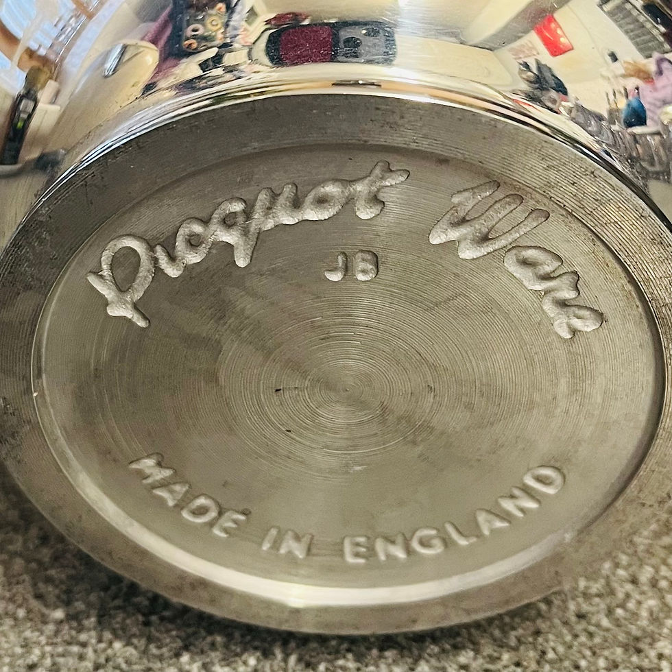 Thumbnail: Vintage 1950s Piquot Ware Made in England Tea/Coffee Pot, Milk Jug, Sugar Bowl