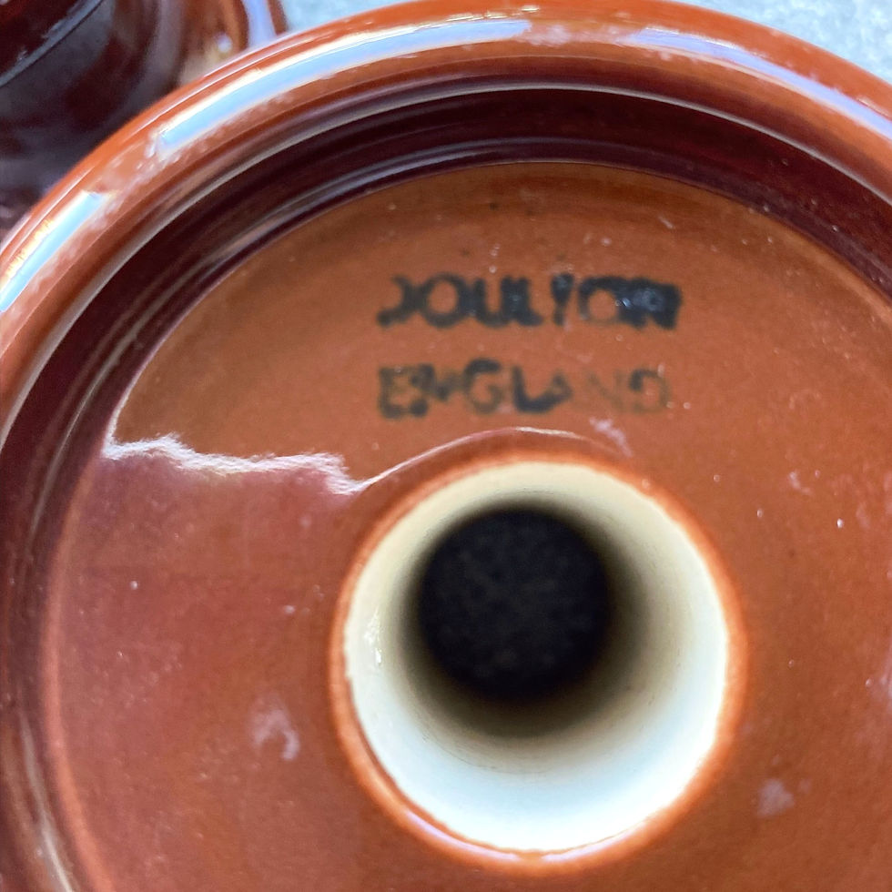 Thumbnail: A Pair of Doulton England Brown Candlesticks