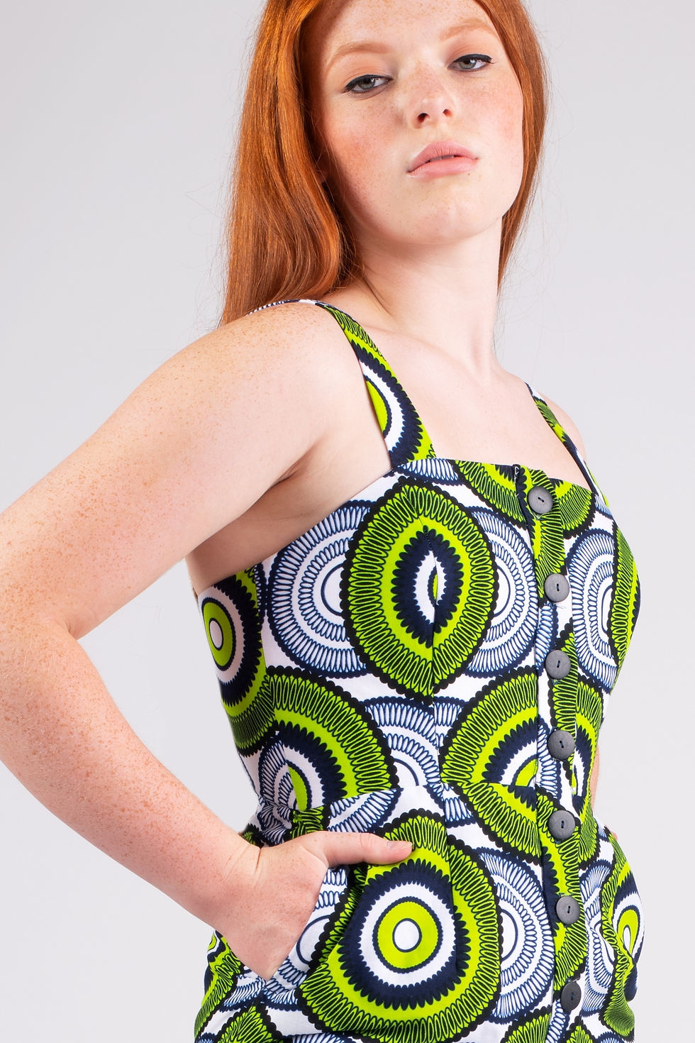 Miniature : ROBE BOUTONNEE AVEC BRETELLES AMOVIBLES