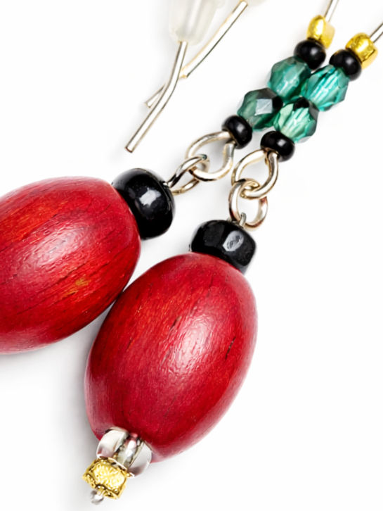 Miniature : BOUCLES ROUGE CORAIL & DORÉ