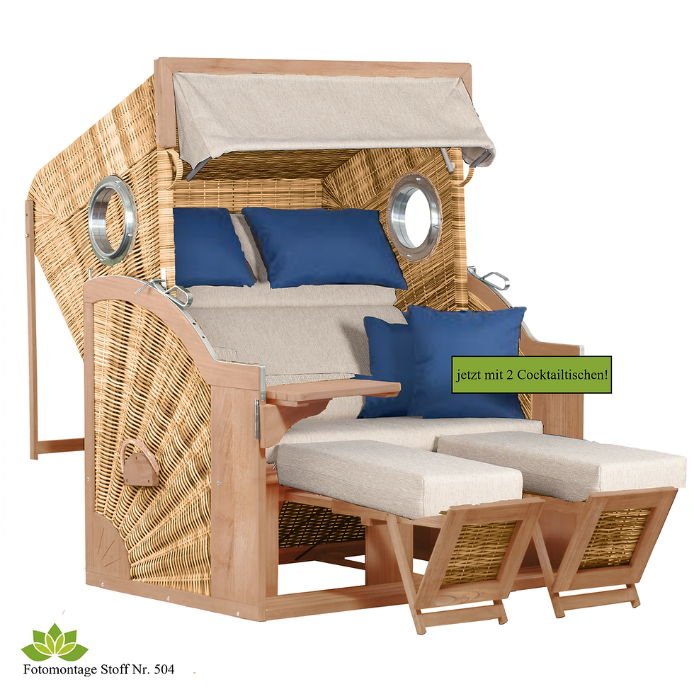 Miniaturbild: Strandkorb TRAUNSEE Bullauge TEAK