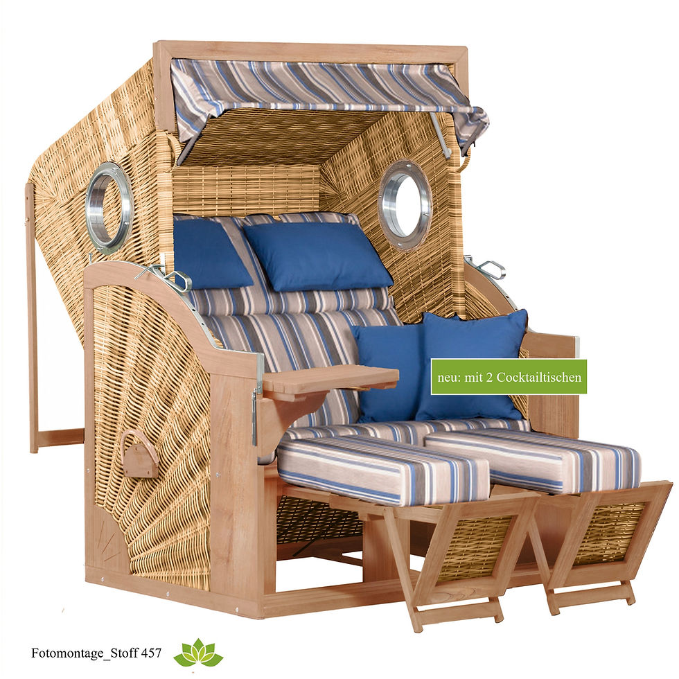 Miniaturbild: Strandkorb TRAUNSEE Bullauge TEAK