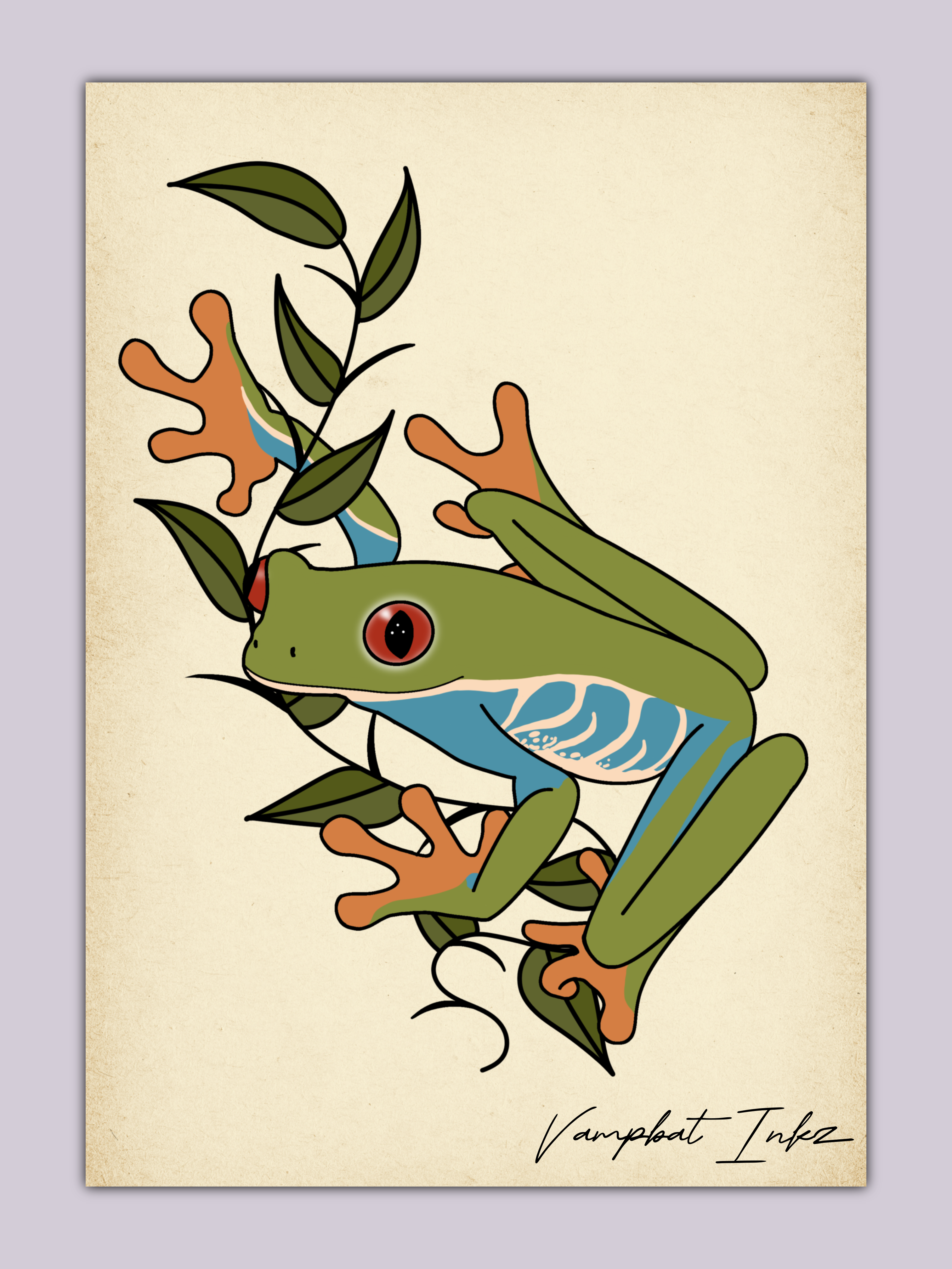 Red eyed tree frog | Art print