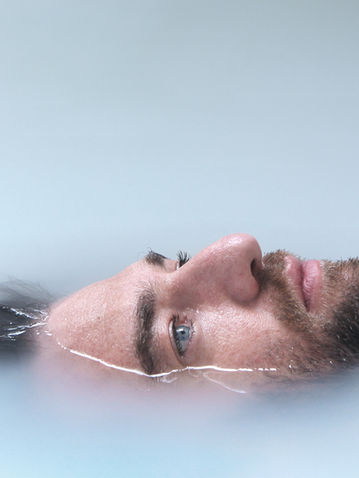 Blue Lagoon Portrait of a musician, Icelandic nature photography