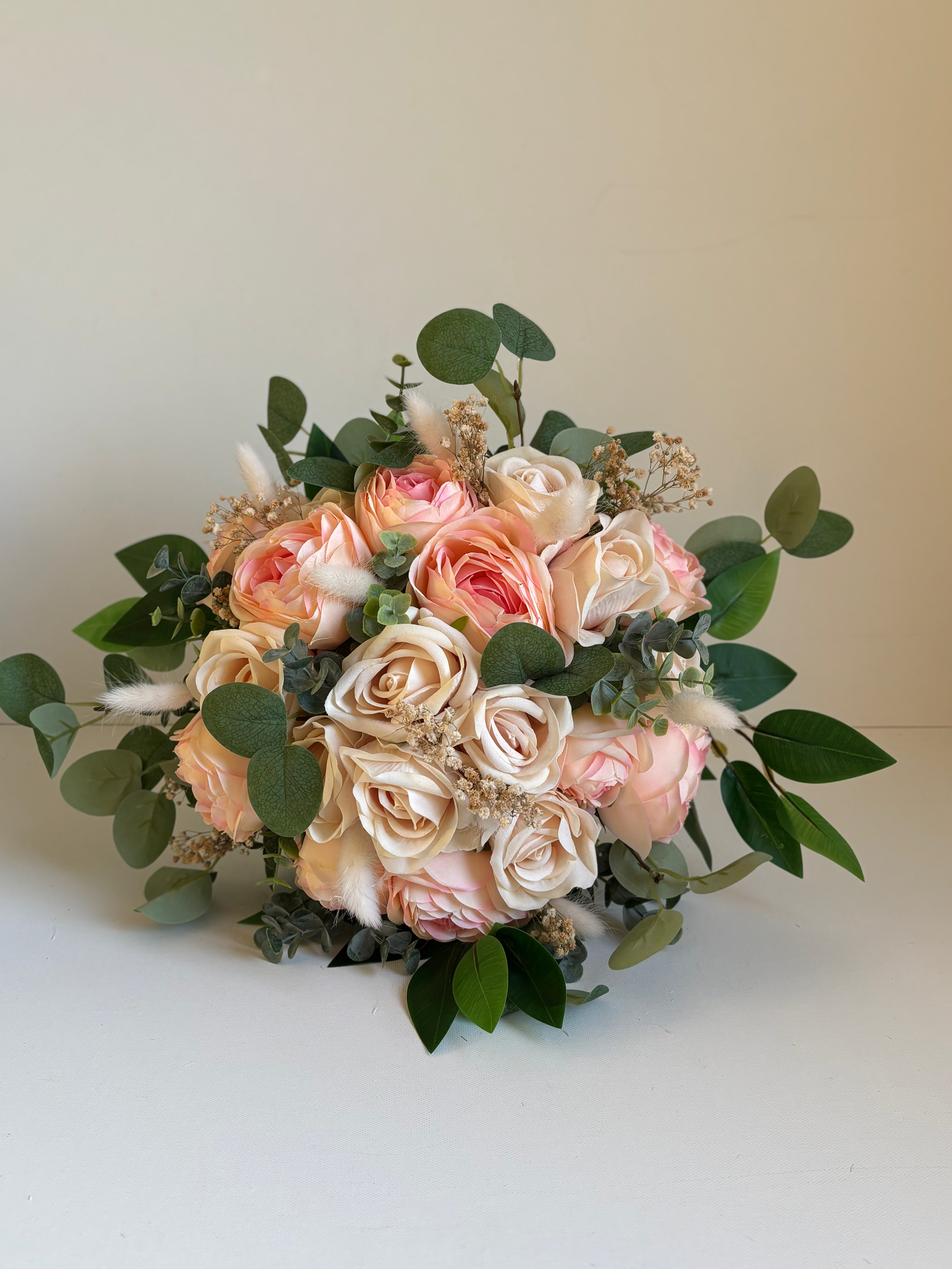 Champagne and blush pink wedding bouquet