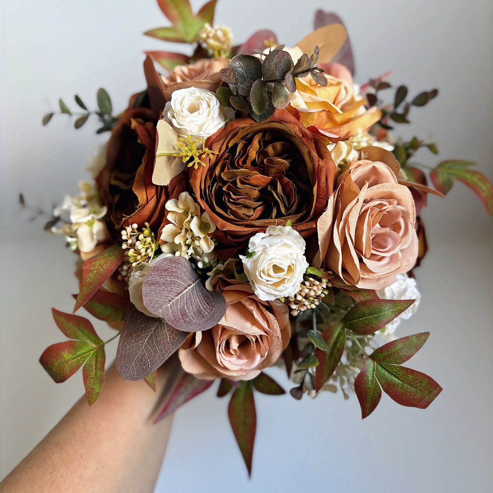 Burnt Orange and Toffee Wedding Bouquet Collection bridal bouquet
