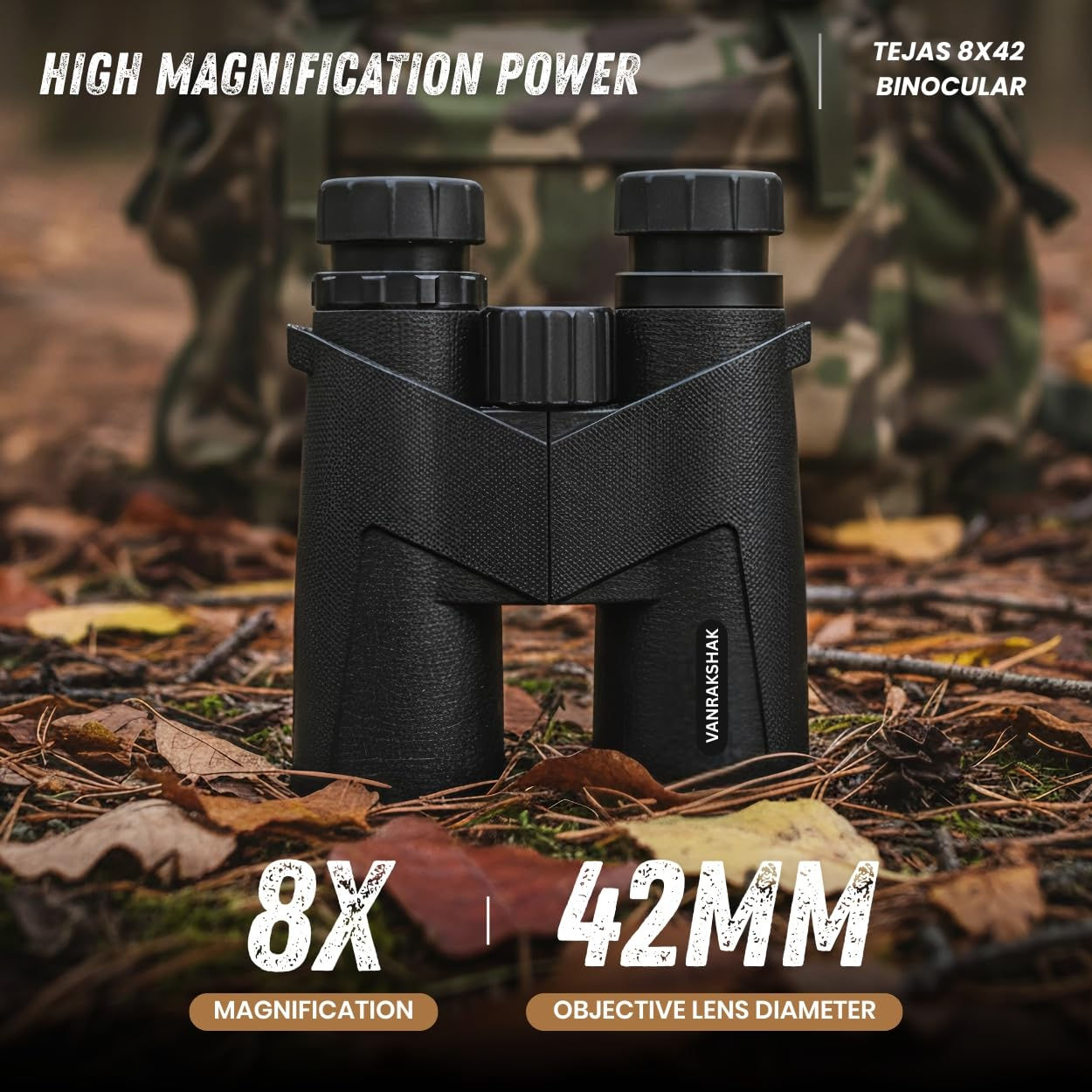 Vanrakshak Tejas 8x42 waterproof bird watching and wildlife,Tracking Binoculars