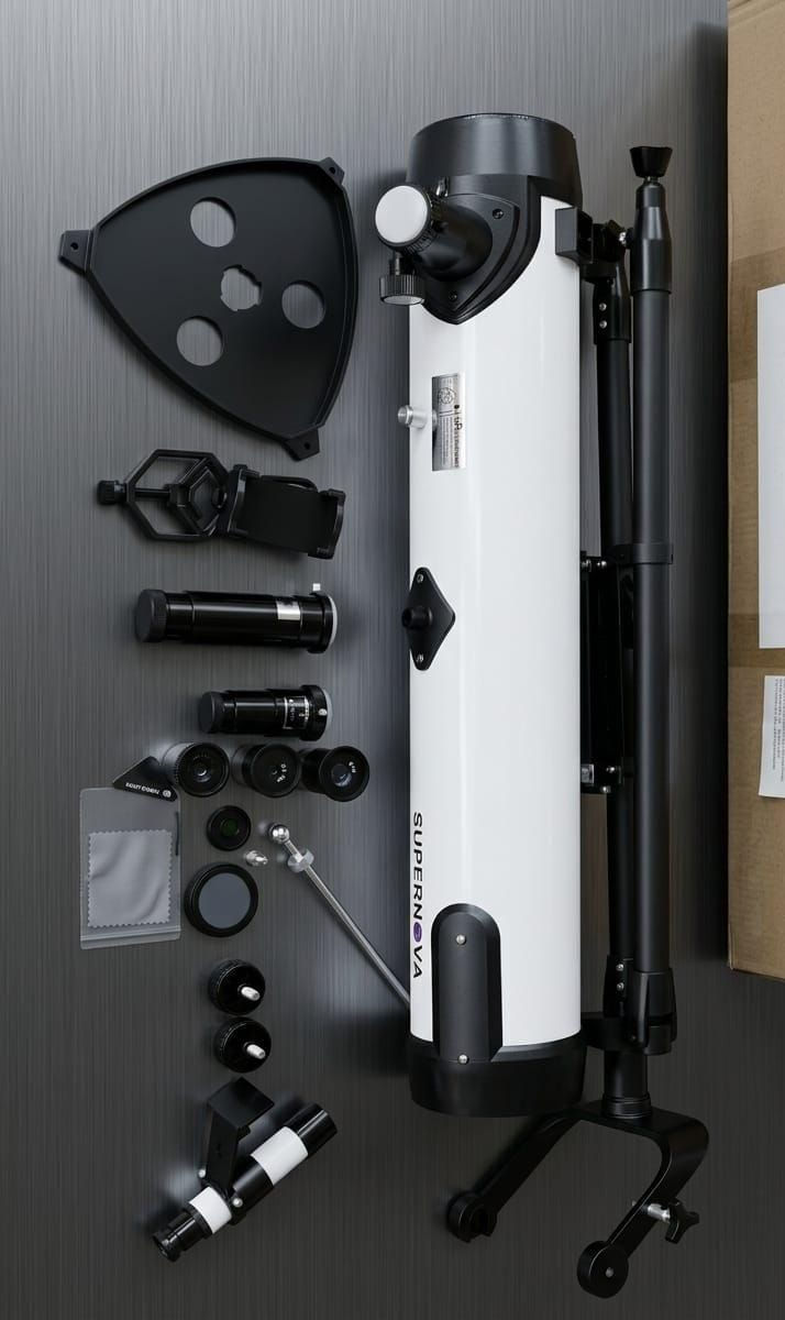 Pikkukuva: Supernova 76-700 AZ Reflector telescope Kellner eyepieces