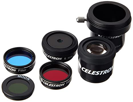 Celestron astromaster accessory kit for telescope 2x barlow,2 eyepieces,3 filter