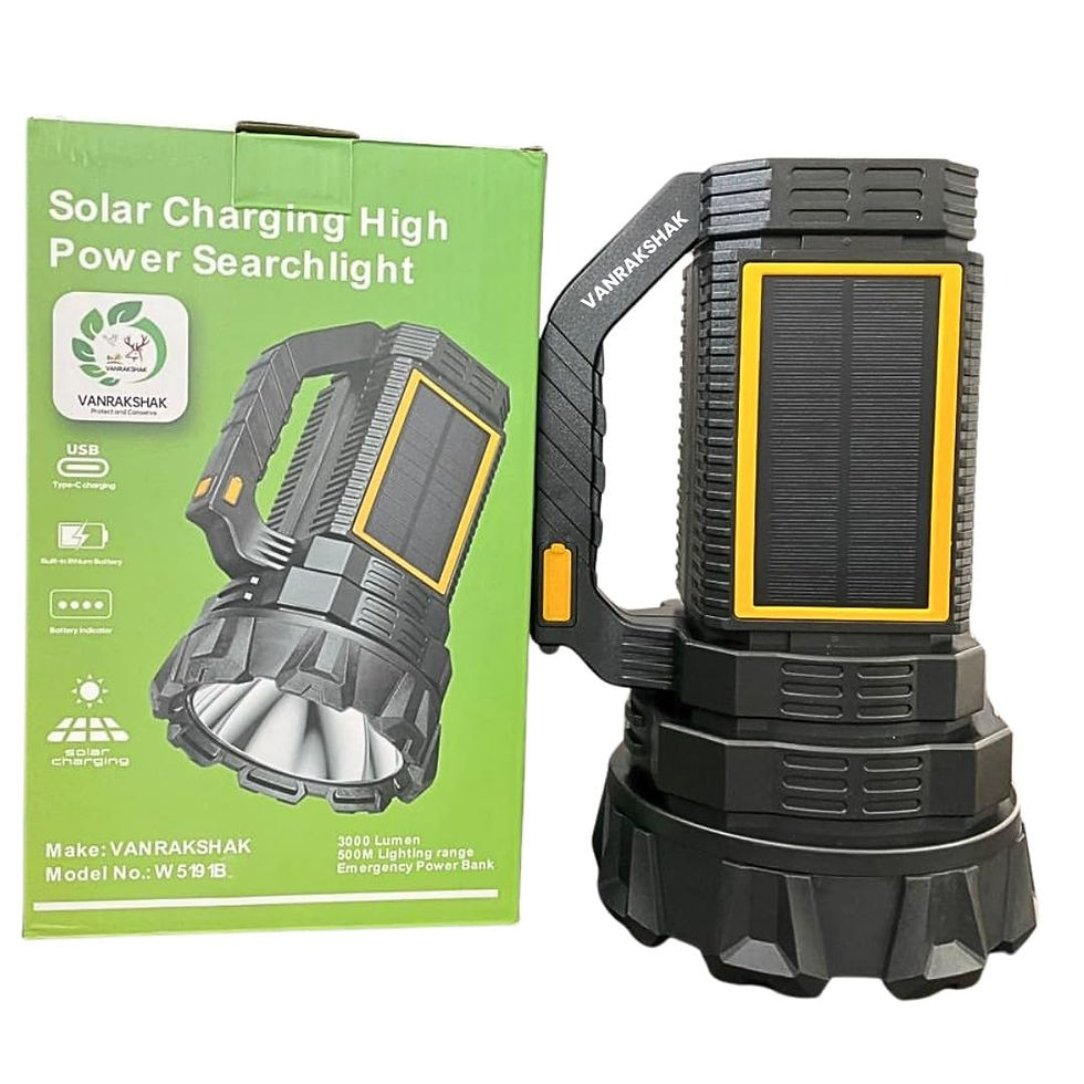 Thumbnail: Vanrakshak (VNK) W5191B 3000 Lumens Solar Rechargeable LED Light