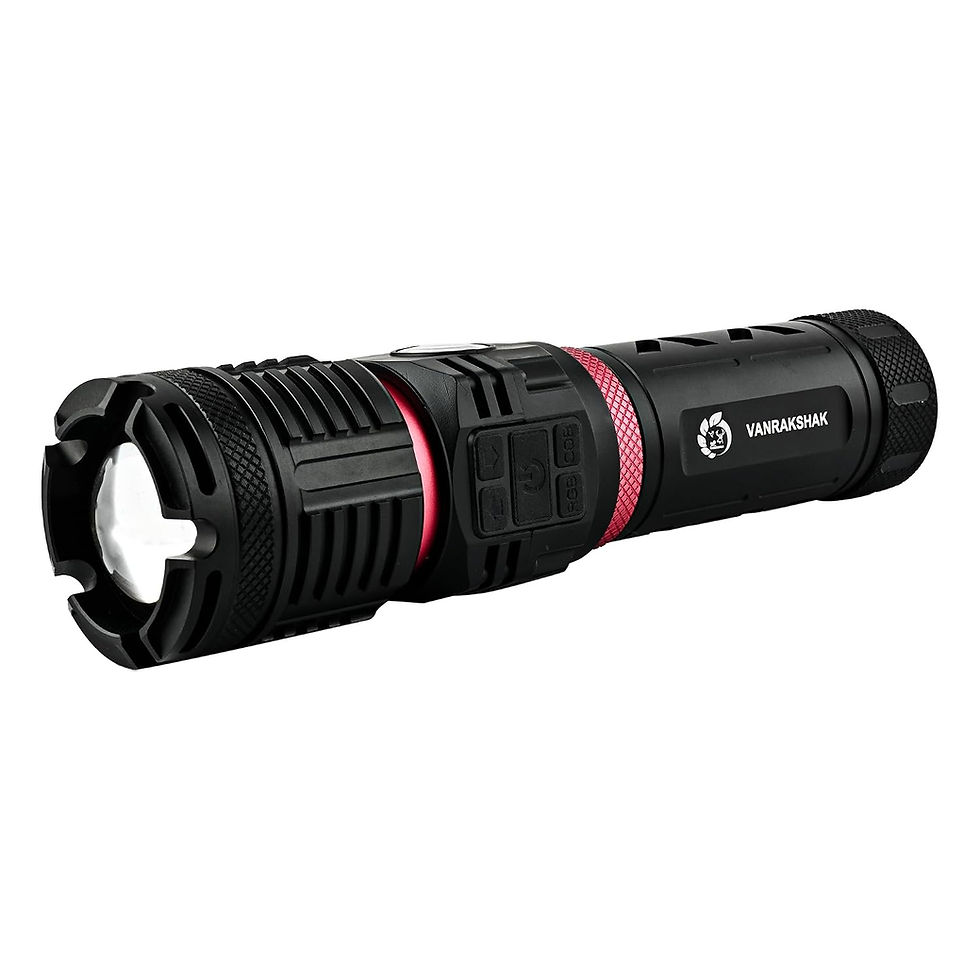 Thumbnail: Vanrakshak FL-Z050 Rechargeable LED Torch Light, Cree + COB Work Light, Zoomable