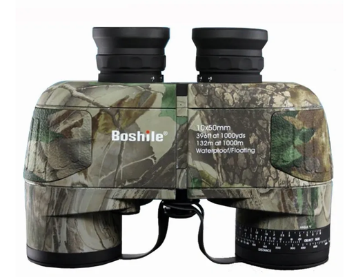 Boshile 10x50 HD BAK-4 Multicoated water proof binoculars Telescope with Rangefi