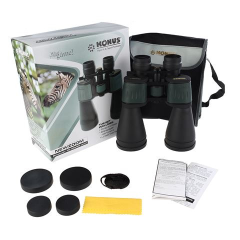 Binocolo Konus Newzoom 10-30x60 - Per Caccia, Birdwatching E Trekking, Verde Gommatto, Ottiche Trattate - Foto 2