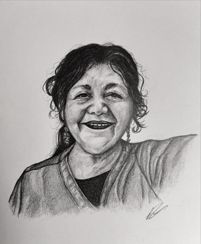 graphite portrait of a woman