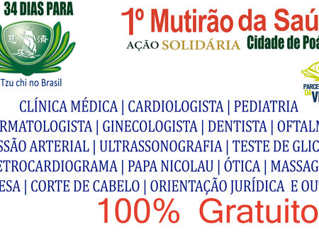Você de Poá já pode comemora no próximo mês terá a visita realizara seu primeiro mutirão da saúde  n