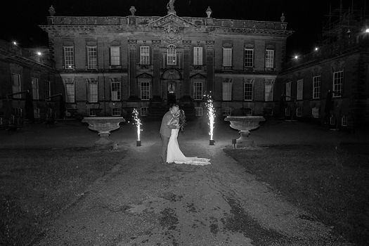 Wedding photography at Wentworth Woodhouse Sparklers