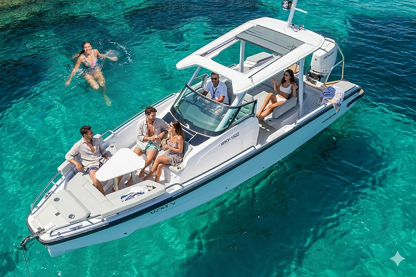 NautiSardinia, boat trip cala zafferano, chia, tuerredda, luxury private trip, teulada, chia, noleggio barca sardegna