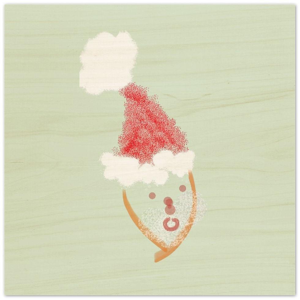 Miniatura: Impresiones en madera Navideñas Santa Claus abstract