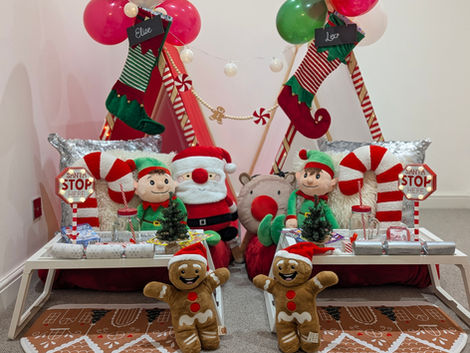 christmas sleepover teepee party