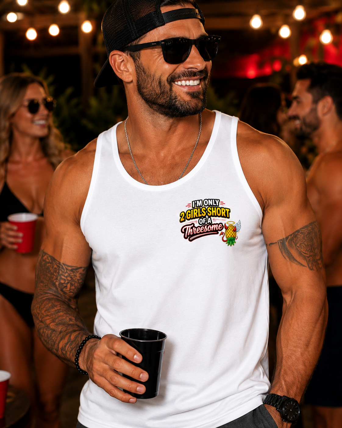 Swinger Lifestyle Company Tank "I'm Only 2 Girls Short of a Threesome"