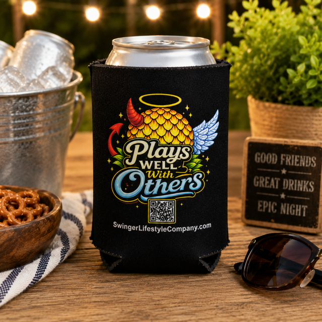 Swinger Lifestyle Company - Funny Pineapple "Plays Well With Others" Koozie