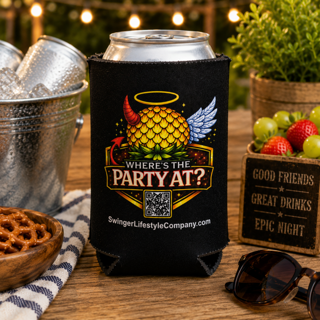 Swinger Lifestyle Company - Funny Pineapple "Where's The Party At?" Koozie