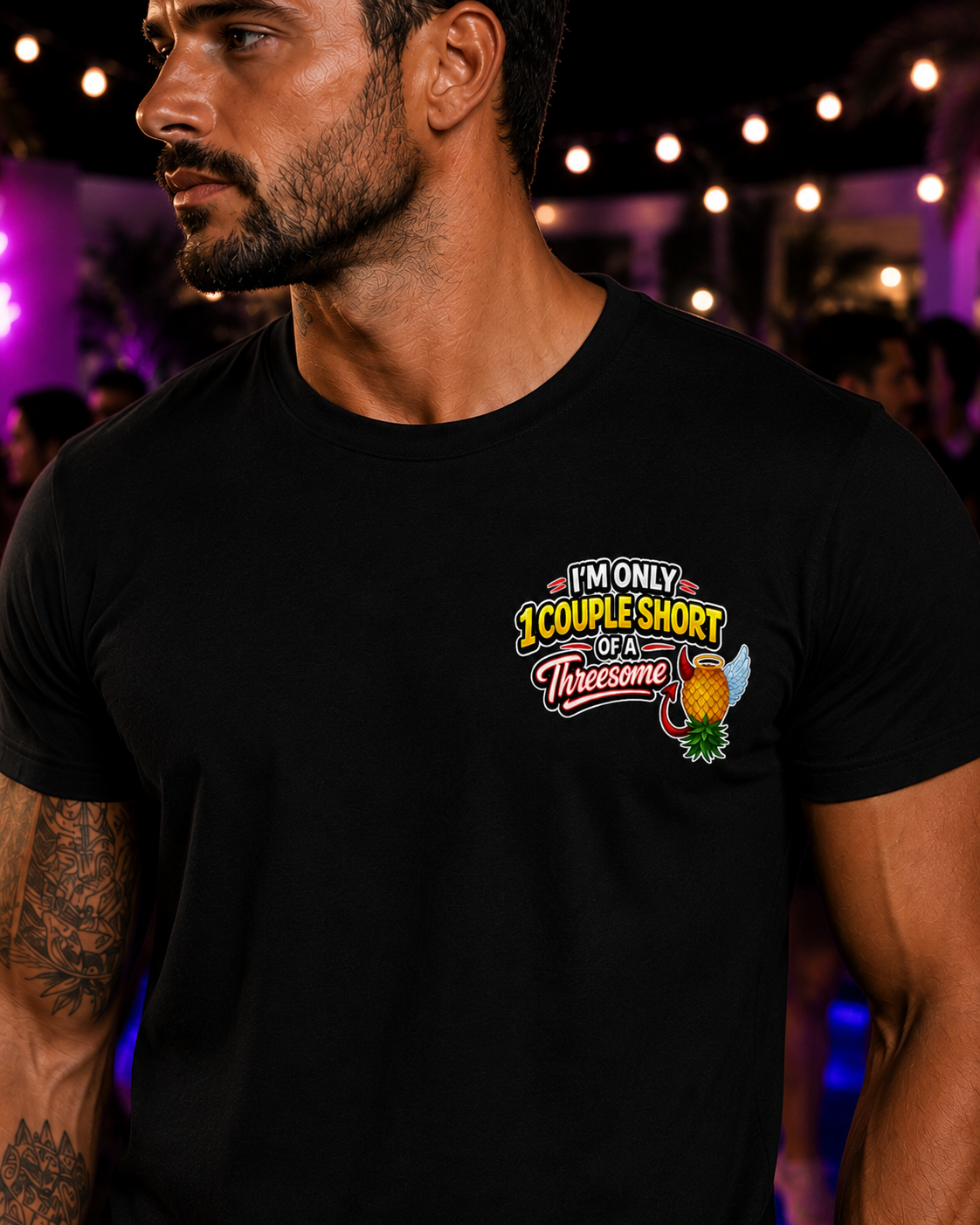 Swinger Lifestyle Company T-Shirt "I'm Only 1 Couple Short of a Threesome"