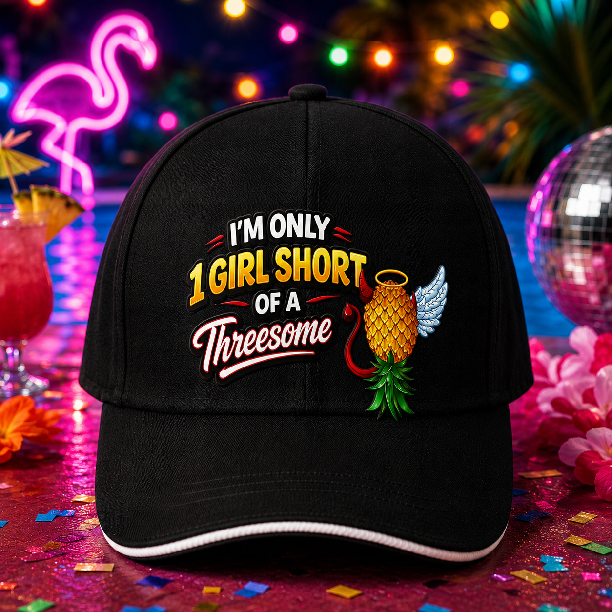 Swinger Lifestyle Company - Baseball Hat (I'm Only 1 GIRL Short of a Threesome)