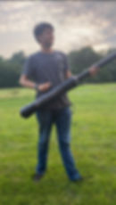 My with my the Potato launching bazooka I made