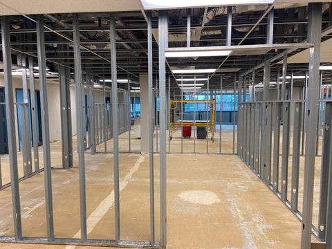 New CSWD office space with metal framing
