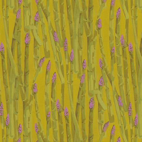 FreeSpirit Garden Fabric Asparagus Stripe Gold PWMN027.GOLD