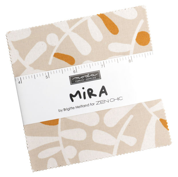 square stack of neutral fabrics