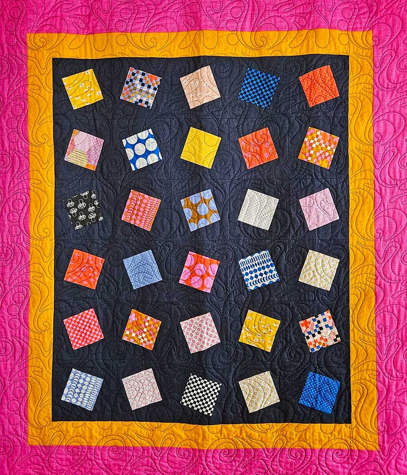 multi-coloured patchwork quilt