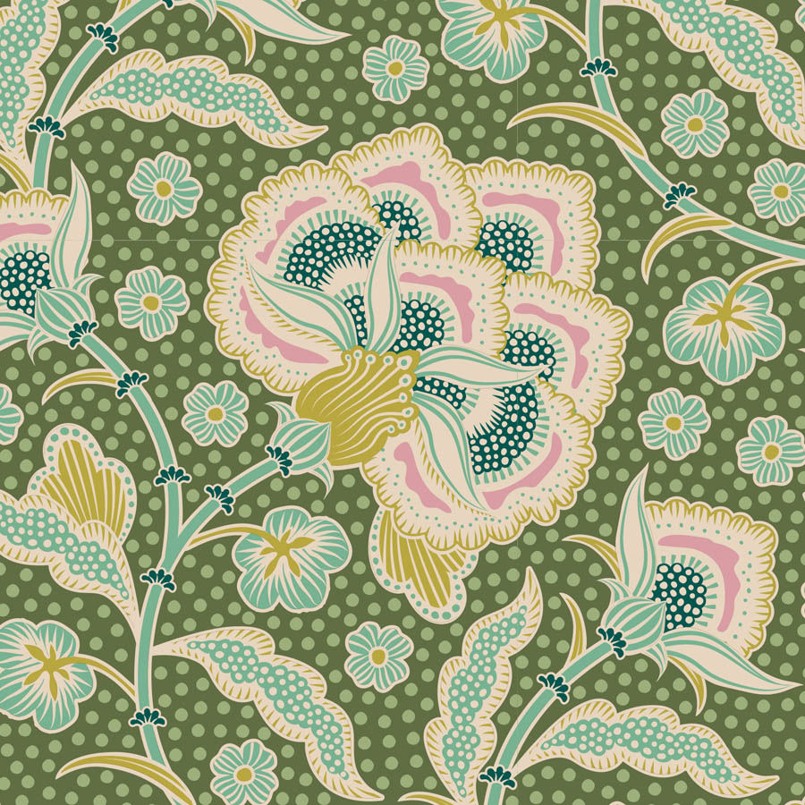 Tilda Hometown Fabric Eden Moss TD100476