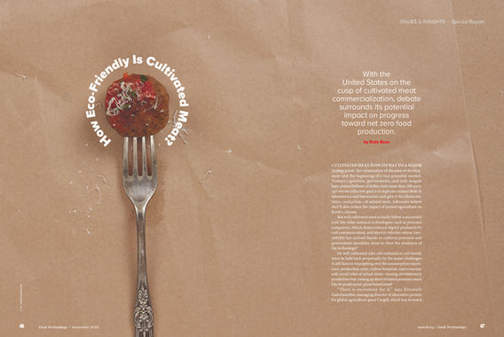 Food Technology Cultivated Meat magazine spread
