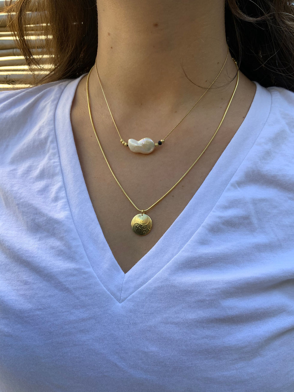 תמונה ממוזערת: שרשרת צ'וקר פנינה