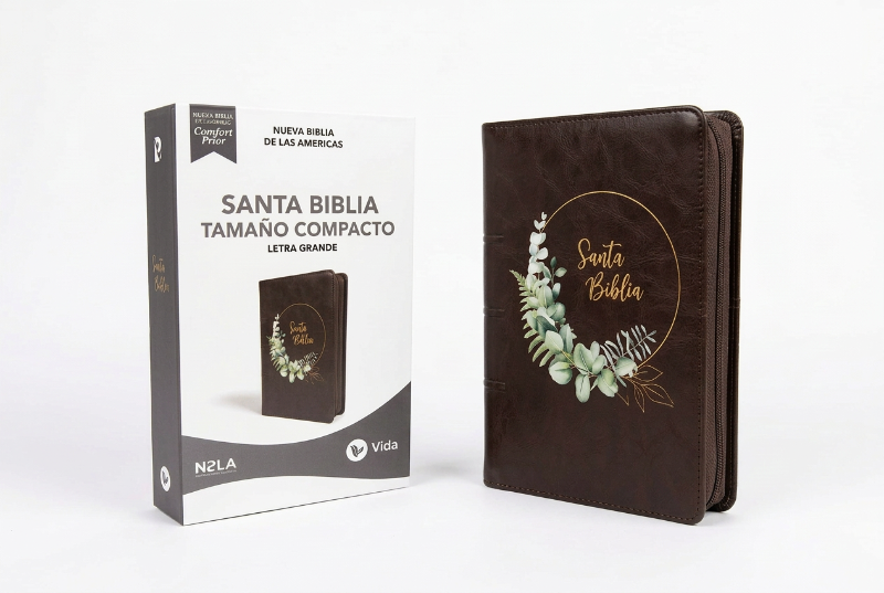 NBLA Santa Biblia Ultrafina, Tamaño Compacto, Con Cierre, Edición Letra Roja