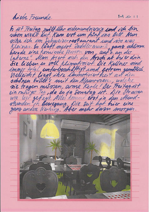 liebe freunde, dear friends, letters, egypt, mixed media, mia diener